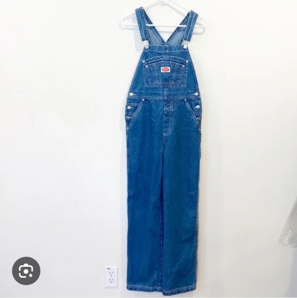 Vintage Revolt Denim Overalls Blue Wash Medium